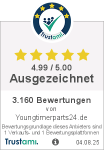 Trustami Vertrauenssiegel von Youngtimerparts24.de